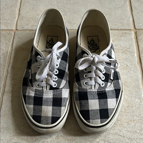 Vans Shoes - Vans Classic Black and White Plaid Sneakers